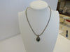 925 STERLING SILVER GREEN GARNET NECKLACE & BRACELET SET, 42 gm  ALLUREGEM S1091