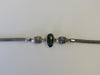 925 STERLING SILVER GREEN GARNET NECKLACE & BRACELET SET, 42 gm  ALLUREGEM S1091