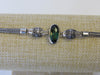 925 STERLING SILVER GREEN GARNET NECKLACE & BRACELET SET, 42 gm  ALLUREGEM S1091