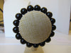 GENUINE BLACK TOURMALINE STRETCH BRACELET 34-43 gm , 10 mm 8 " ALLUREGEM S1122