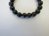 GENUINE BLACK TOURMALINE STRETCH BRACELET 34-43 gm , 10 mm 8 " ALLUREGEM S1107