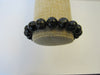 GENUINE BLACK TOURMALINE STRETCH BRACELET 34-43 gm , 10 mm 8 " ALLUREGEM S1107