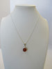 BALTIC AMBER PENDANT NECKLACE, 925 Sterling Silver 18" ALLUREGEM S1010