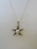 925 STERLING SILVER SHIVA:S EYE STARFISH PENDANT NECKLACE 20"  S1000