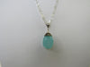 AQUA BLUE CHALCEDONY PENDANT NECKLACE, 925 Sterling Silver, 20"  ALLUREGEM  S1099