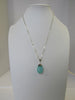 AQUA BLUE CHALCEDONY PENDANT NECKLACE, 925 Sterling Silver, 20"  ALLUREGEM  S1099
