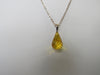 BALTIC AMBER PENDANT NECKLACE FACETED LEMON, 925 Sterling Silver 7.5 gm 18 "   ALLUREGEM S1104