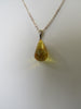 BALTIC AMBER PENDANT NECKLACE FACETED LEMON, 925 Sterling Silver 7.5 gm 18 "   ALLUREGEM S1104