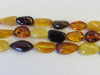 GENUINE BALTIC AMBER GIANT BEADS MULTI-COLOR 12-18 mm 16"  ALLUREGEM S1148