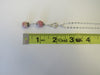 925 STERLING SILVER NATURAL PINK RHODOCHROSITE PENDANT NECKLACE  20 " S1158