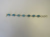 925 STERLING SILVER SKY BLUE CHALCEDONY BRACELET 7 -8 " ALLUREGEM S1161