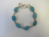 925 STERLING SILVER SKY BLUE CHALCEDONY BRACELET 7 -8 " ALLUREGEM S1161
