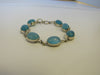 925 STERLING SILVER SKY BLUE CHALCEDONY BRACELET 7 -8 " ALLUREGEM S1161