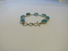 925 STERLING SILVER SKY BLUE CHALCEDONY BRACELET 7 -8 " ALLUREGEM S1161