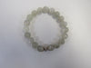 925 STERLING SILVER GREY MOONSTONE STRETCH BRACELET 25 gm 7 "  ALLUREGEM S1163