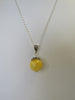 Natural Baltic Amber Pendant Necklace, 925 Sterling Silver Butter 20" ALLUREGEM S1167