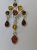 BALTIC AMBER PENDANT NECKLACE, 925 Sterling Silver 20" ALLUREGEM S1170