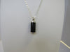925 STERLING SILVER BLACK ONYX PENDANT NECKLACE,  14 gm  20"  ALLUREGEM S1186