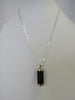 925 STERLING SILVER BLACK ONYX PENDANT NECKLACE,  14 gm  20"  ALLUREGEM S1186