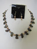 925 STERLING SILVER GREEN & PINK PEARL NECKLACE SET 18 " ALLUREGEM S1200