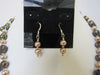 925 STERLING SILVER GREEN & PINK PEARL NECKLACE SET 18 " ALLUREGEM S1200