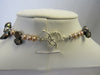 925 STERLING SILVER GREEN & PINK PEARL NECKLACE SET 18 " ALLUREGEM S1200