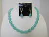 925 STERLING SILVER NATURAL FACETED CHALCEDONY NECKLACE SET 68 gm 18 " ALLUREGEM S1228