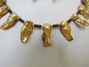 925 STERLING SILVER & GOLDEN FRESHWATER PEARL NECKLACE SET 50 gm 17" ALLUREGEM S1230