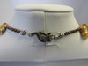 925 STERLING SILVER & GOLDEN FRESHWATER PEARL NECKLACE SET 50 gm 17" ALLUREGEM S1230