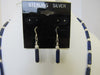 925 STERLING SILVER NATURAL LAPIS LAZULU & FRESHWATER PEARL NECKLACE SET 17 gm 18" ALLUREGEM S1231