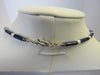 925 STERLING SILVER NATURAL LAPIS LAZULU & FRESHWATER PEARL NECKLACE SET 17 gm 18" ALLUREGEM S1231