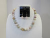 925 STERLING SILVER MORGANITE BEAD NECKLACE  SET, MULTI-COLORED 17 gm 18" ALLUREGEM S1232