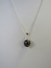 925 STERLING SILVER BAROQUE BEAD PEARL  PENDANT NECKLACE 7.5 gm  12 mm 20 " ALLUREGEM S1256