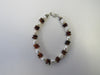 GENUINE AMBER & PEARL BRACELET MULTI-COLOR 7.5 gm  5-6 mm 7  " ALLUREGEM  S1268