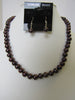 925 GENUINE FRESHWATER BLUEBERRY PEARL NECKLACE SET 80 gm, 12 mm  20 "  ALLUREGEM S1270