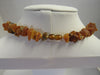 BALTIC AMBER NECKLACE CHIPS RAW GRADUATED, HONEY 48  gm 24 " ALLUREGEM S1285