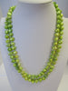 GENUINE FRESHWATER PEARL NECKLACE,  LIME, 9-12 mm 124 gm, 46"  ALLUREGEM S1302