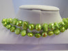 GENUINE FRESHWATER PEARL NECKLACE,  LIME, 9-12 mm 124 gm, 46"  ALLUREGEM S1302