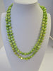 GENUINE FRESHWATER PEARL NECKLACE,  LIME, 9-12 mm 124 gm, 46"  ALLUREGEM S1302