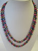 GENUINE FRESHWATER PEARL NECKLACE,  MULTI-COLOR 9-11 mm 99 gm, 46"  ALLUREGEM S1304
