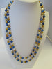 GENUINE FRESHWATER PEARL NECKLACE,  MULTI-COLOR 6-9  mm 126 gm, 56"  ALLUREGEM S1305