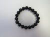 GENUINE BLACK TOURMALINE STRETCH BRACELET 35 gm , 10 mm 8 " ALLUREGEM S1308