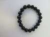 GENUINE BLACK TOURMALINE STRETCH BRACELET 35 gm , 10 mm 8 " ALLUREGEM S1308