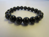GENUINE BLACK TOURMALINE STRETCH BRACELET 35 gm , 10 mm 8 " ALLUREGEM S1308