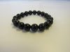 GENUINE BLACK TOURMALINE STRETCH BRACELET 35 gm , 10 mm 8 " ALLUREGEM S1308