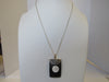 925 STERLING SILVER BLACKWOOD SHIVA'S "EYE" PENDANT NECKLACE 17 gm  ALLUREGEM S1313