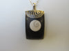 925 STERLING SILVER BLACKWOOD SHIVA'S "EYE" PENDANT NECKLACE 17 gm  ALLUREGEM S1313