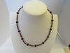 925 STERLING SILVER DARK SMOKEY TOPAZ & PEARL NECKLACE, 19 gm 20 " ALLUREGEM S1319