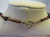 925 STERLING SILVER DARK SMOKEY TOPAZ & PEARL NECKLACE, 19 gm 20 " ALLUREGEM S1319