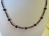 925 STERLING SILVER DARK SMOKEY TOPAZ & PEARL NECKLACE, 19 gm 20 " ALLUREGEM S1319